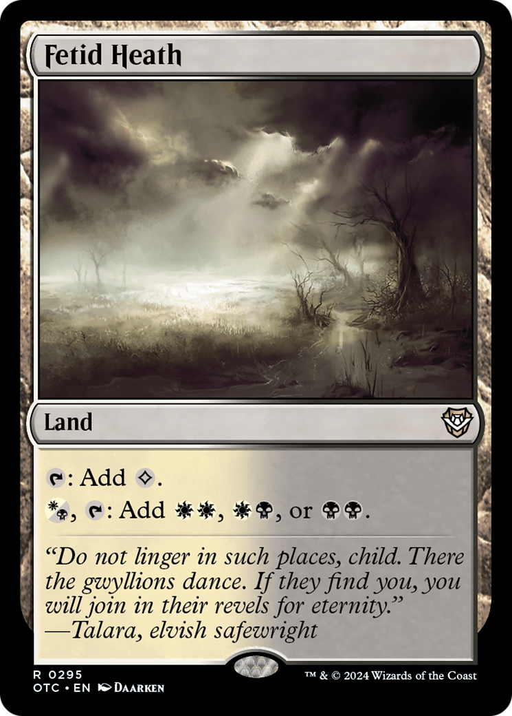 Fetid Heath (OTC-295)  - Outlaws of Thunder Junction Commander