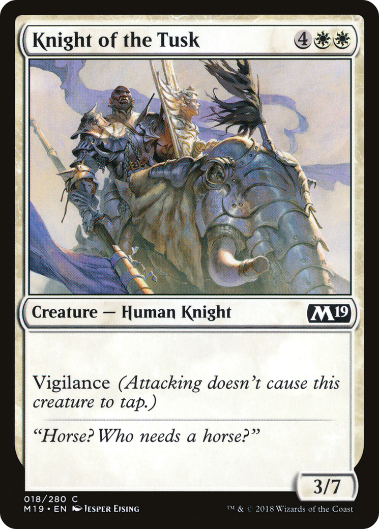Knight of the Tusk (M19-018)  - Core Set 2019