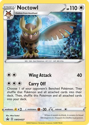 Noctowl SWSH027  - Holofoil SWSH Sword & Shield Promo Cards - Promo