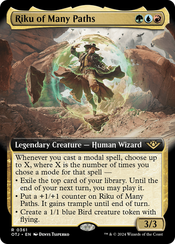 Riku of Many Paths (Extended Art) (OTJ-361)  Foil - Outlaws of Thunder Junction: (Extended Art)