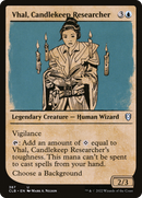 Vhal, Candlekeep Researcher (Showcase) (CLB-387)  - Commander Legends: Battle for Baldur's Gate: (Showcase)