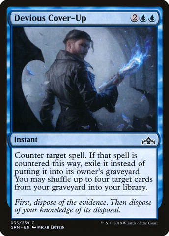 Devious Cover-Up (GRN-035)  Foil - Guilds of Ravnica