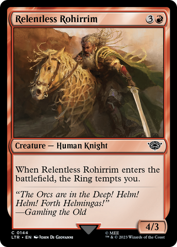 Relentless Rohirrim (LTR-144)  Foil - The Lord of the Rings: Tales of Middle-earth