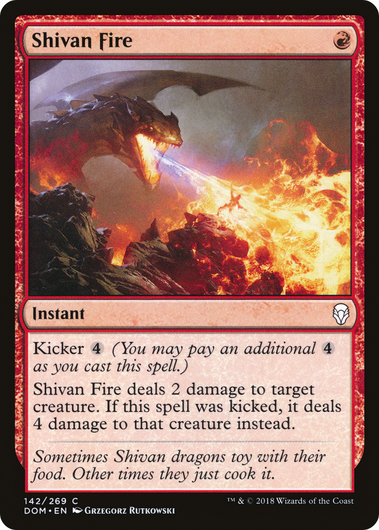 Shivan Fire (DOM-142)  - Dominaria