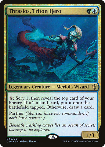 Thrasios, Triton Hero (C16-046)  Foil - Commander 2016