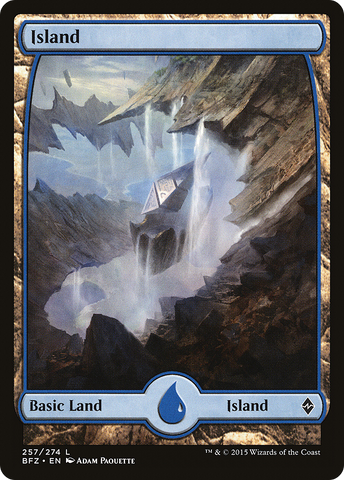 Island (257) - Full Art (BFZ-257)  - Battle for Zendikar