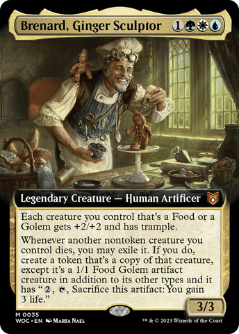 Brenard, Ginger Sculptor (Extended Art) (WOC-035)  Foil - Wilds of Eldraine Commander: (Extended Art)