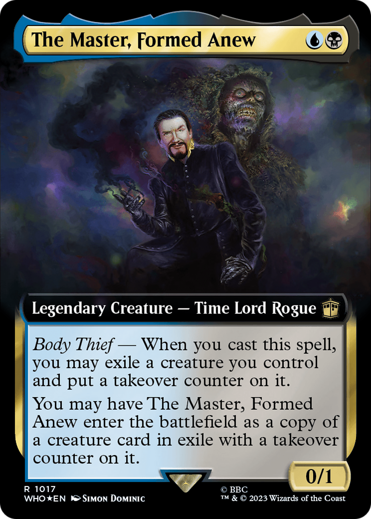 The Master, Formed Anew (Extended Art) (Surge Foil) (WHO-1017)  Foil - Doctor Who: (Extended Art)