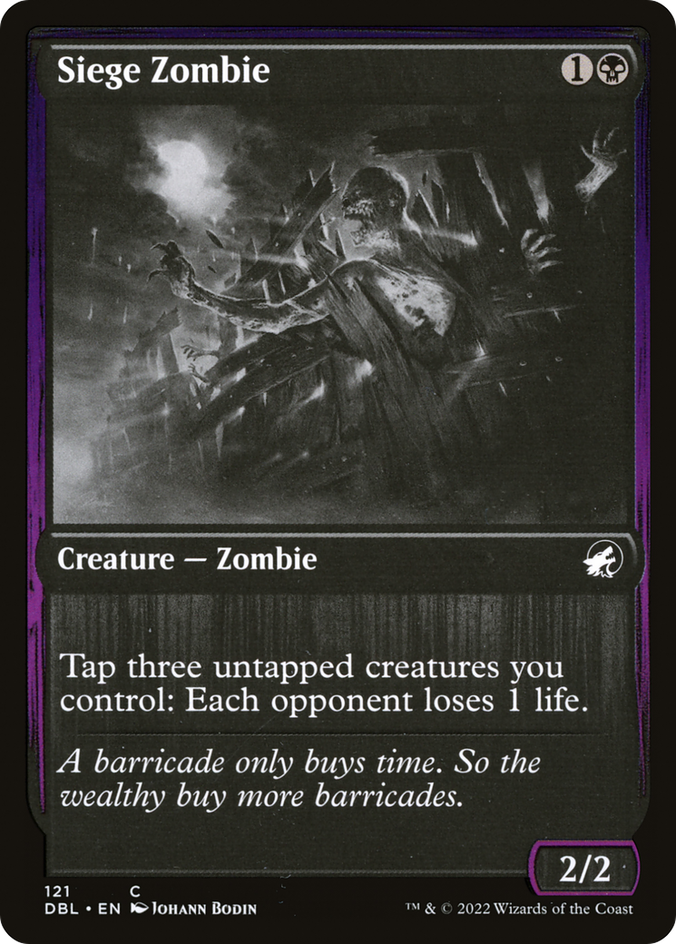 Siege Zombie (DBL-121) - Innistrad: Double Feature Foil