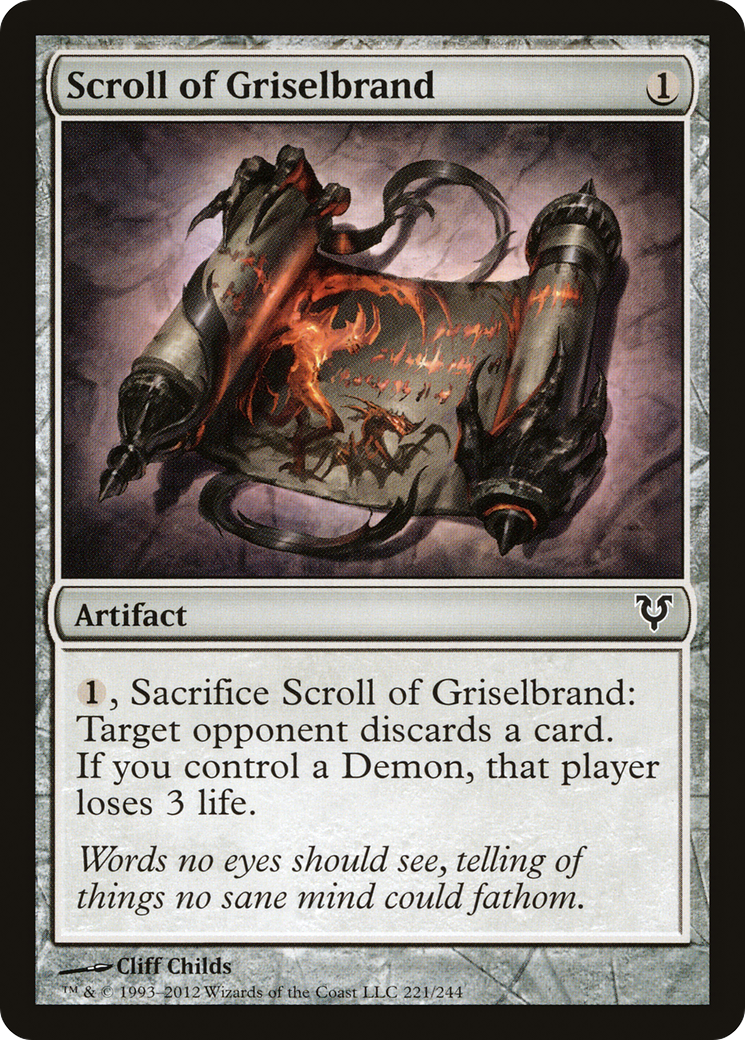 Scroll of Griselbrand (AVR-221)  Foil - Avacyn Restored