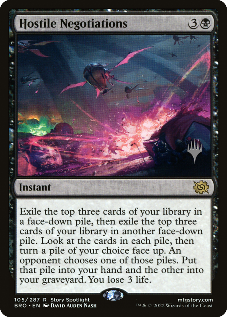 Hostile Negotiations (PPBRO-105)  Foil - The Brothers' War Promos