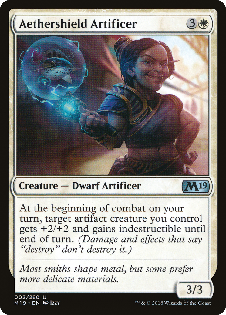 Aethershield Artificer (M19-002)  Foil - Core Set 2019