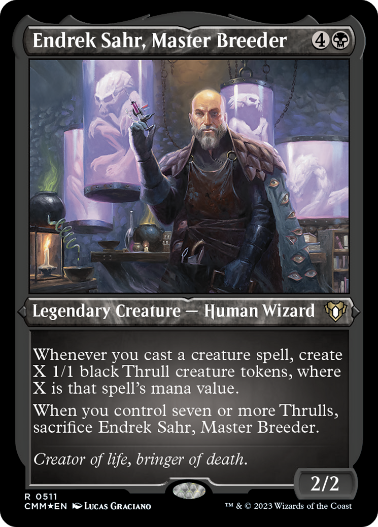 Endrek Sahr, Master Breeder (CMM-511)  Etched Foil - Commander Masters