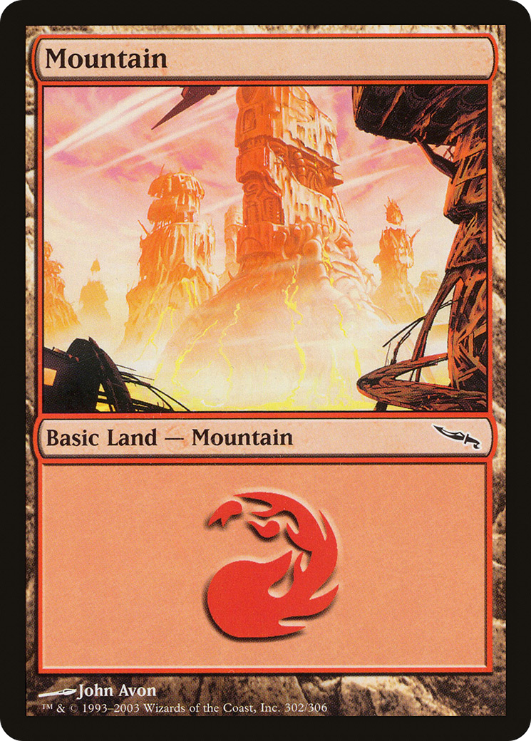 Mountain (302) (MRD-302)  Foil - Mirrodin