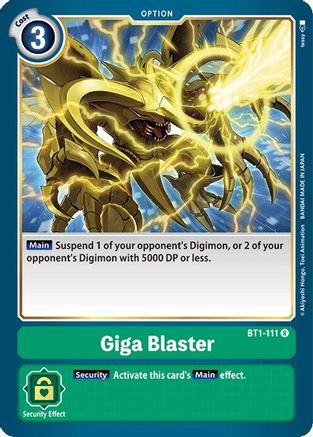 Giga Blaster [BT1-111] [Release Special Booster Ver.1.0]
