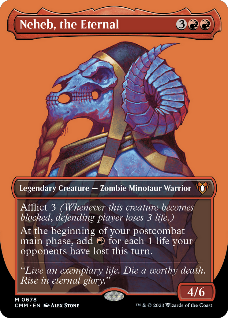 Neheb, the Eternal (Borderless) (CMM-678)  Foil - Commander Masters