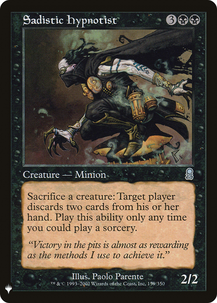 Sadistic Hypnotist (LIST-159)  - The List