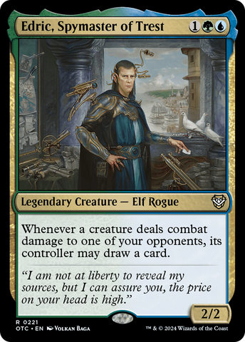 Edric, Spymaster of Trest (OTC-221)  - Outlaws of Thunder Junction Commander