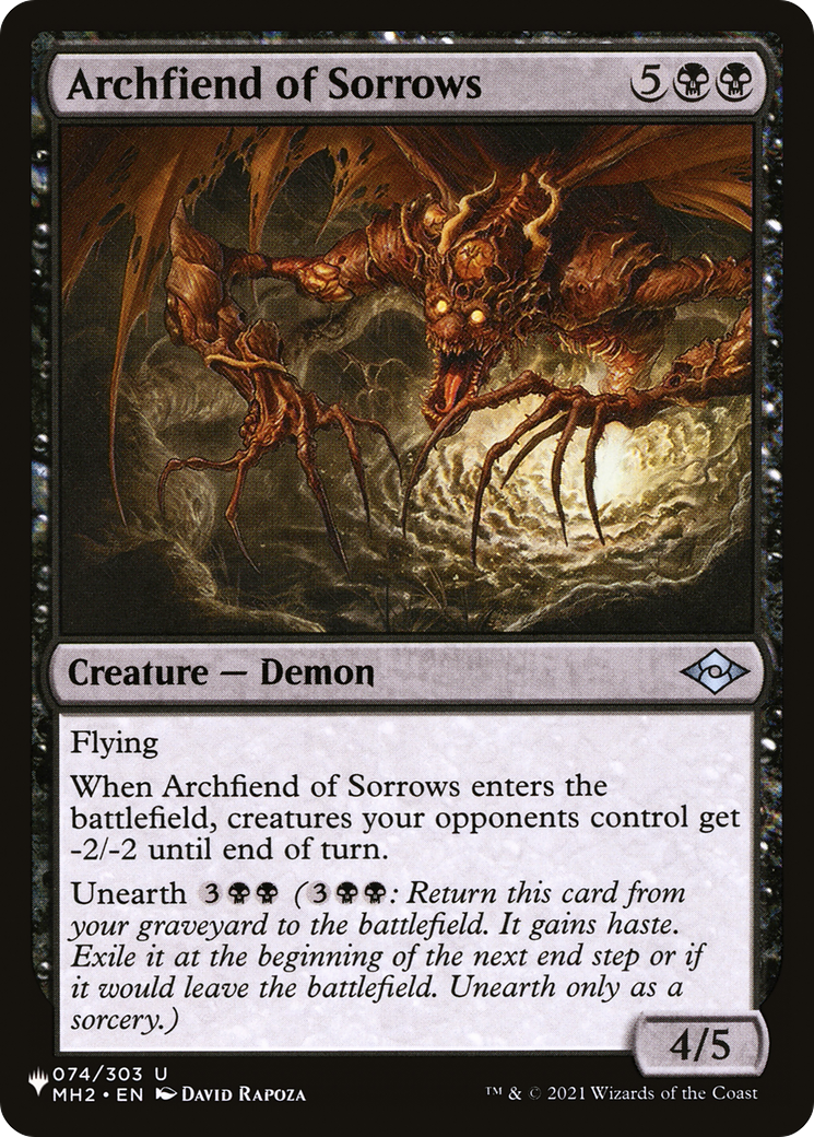 Archfiend of Sorrows (LIST-MH2-74)  - The List