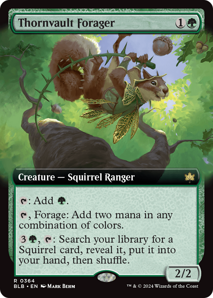 Thornvault Forager (Extended Art) (BLB-364)  Foil - Bloomburrow: (Extended Art)