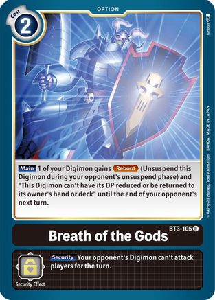 Breath of the Gods [BT3-105] [Release Special Booster Ver.1.5]