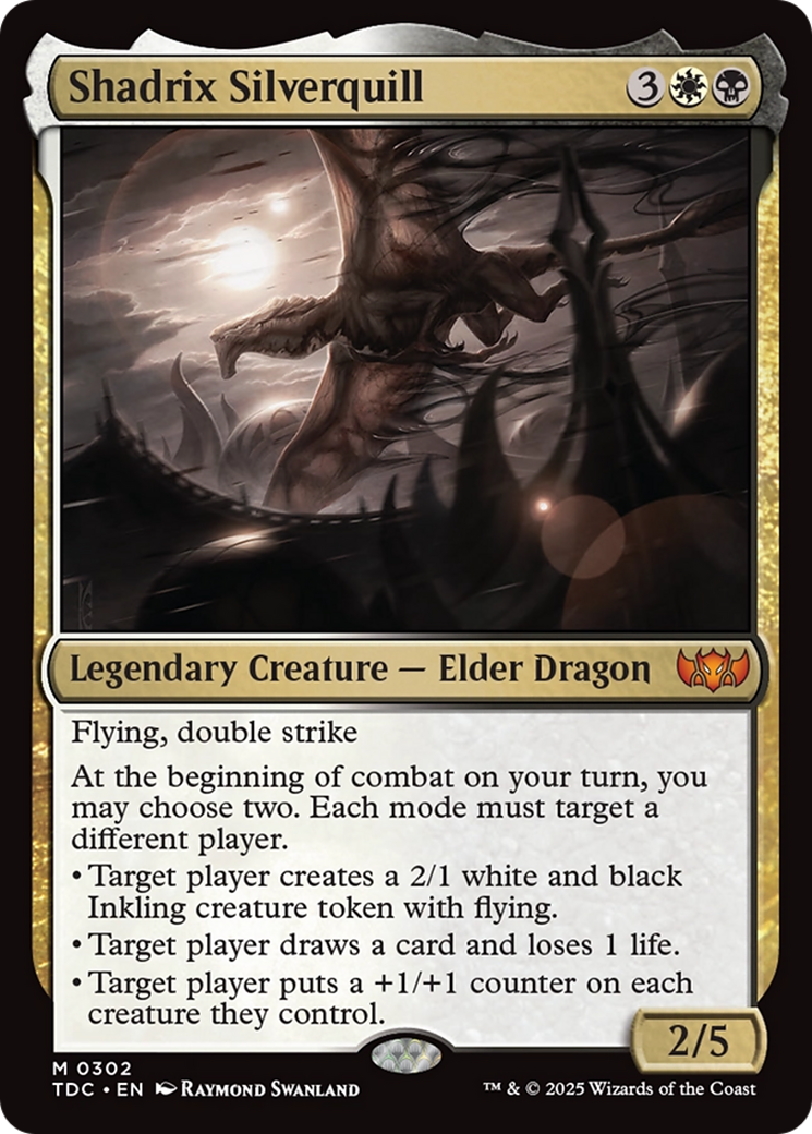 Shadrix Silverquill (TDC-302) - Commander: Tarkir: Dragonstorm