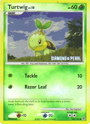 Turtwig [Diamond & Pearl]  - Reverse Holofoil Burger King Promos