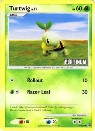Turtwig [Platinum]  - Reverse Holofoil Burger King Promos