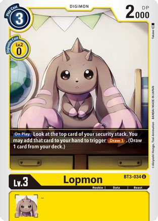 Lopmon [BT3-034] [Release Special Booster Ver.1.5]