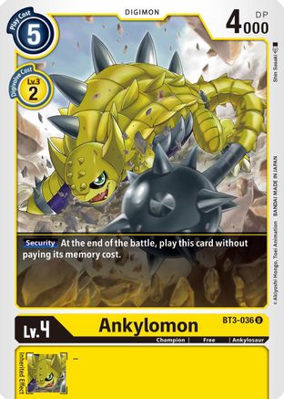 Ankylomon [BT3-036] [Release Special Booster Ver.1.5]