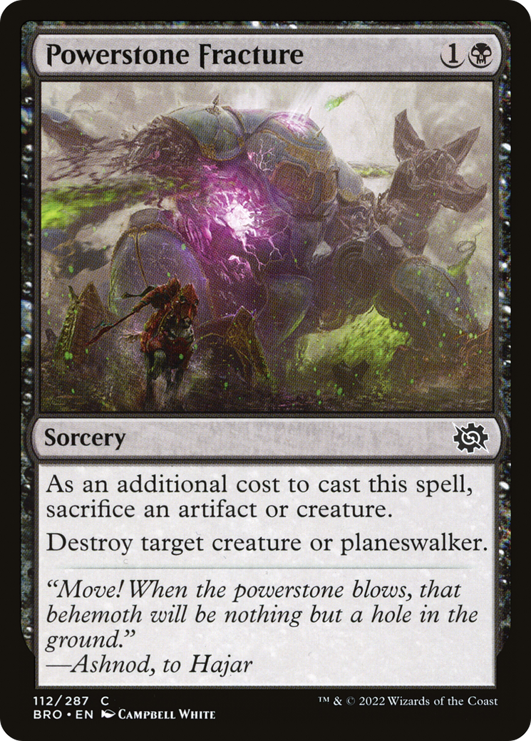 Powerstone Fracture (BRO-112)  Foil - The Brothers' War