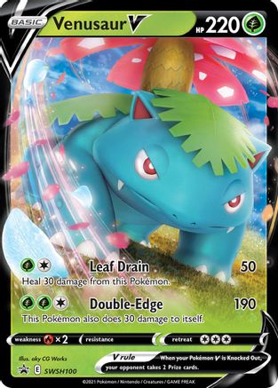 Venusaur V SWSH100  - Holofoil SWSH Sword & Shield Promo Cards - Promo