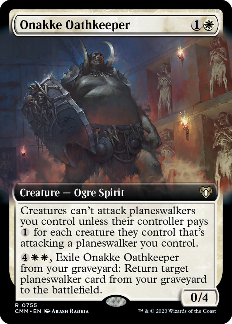 Onakke Oathkeeper (Extended Art) (CMM-755)  Foil - Commander Masters: (Extended Art)