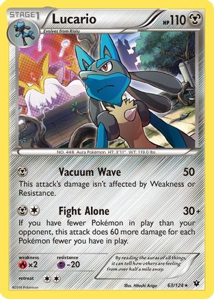 Lucario 063/124  - Holofoil Miscellaneous Cards & Products - Promo