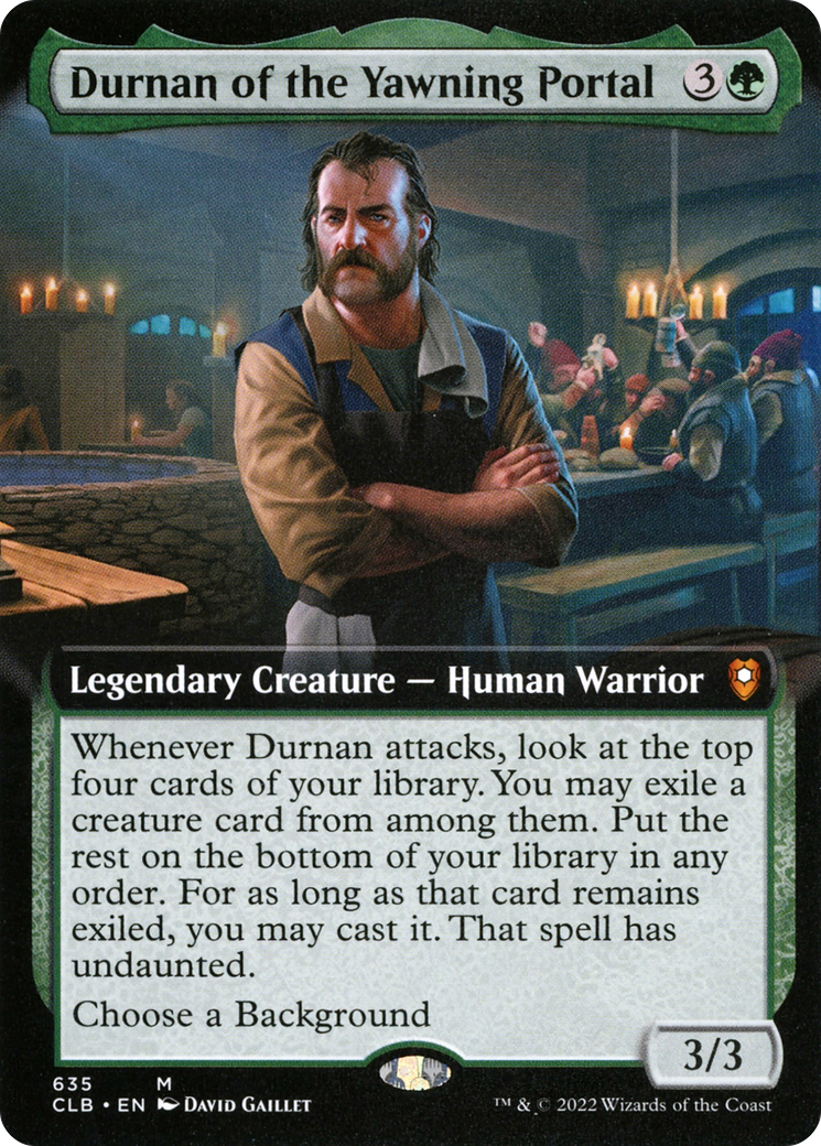 Durnan of the Yawning Portal (Extended Art) (CLB-635)  - Commander Legends: Battle for Baldur's Gate: (Extended Art)