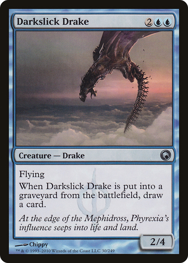 Darkslick Drake (SOM-030)  Foil - Scars of Mirrodin
