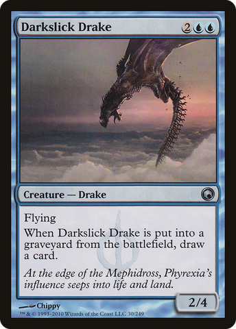 Darkslick Drake (SOM-030)  Foil - Scars of Mirrodin