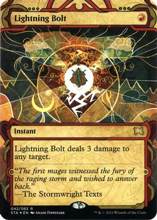 Lightning Bolt (Foil Etched) (STA-042)  Foil - Strixhaven Mystical Archive (Borderless)