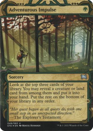 Adventurous Impulse (Foil Etched) (STA-049)  Foil - Strixhaven Mystical Archive (Borderless)