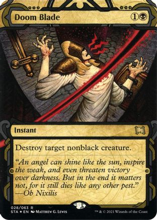 Doom Blade (Foil Etched) (STA-028)  Foil - Strixhaven Mystical Archive (Borderless)