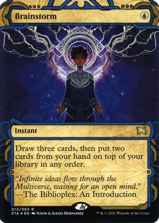 Brainstorm (Foil Etched) (STA-013)  Foil - Strixhaven Mystical Archive (Borderless)