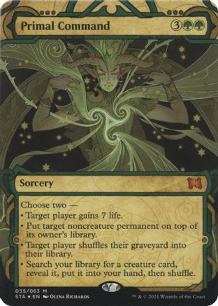 Primal Command (Foil Etched) (STA-055)  Foil - Strixhaven Mystical Archive (Borderless)