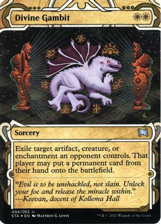 Divine Gambit (Foil Etched) (STA-004)  Foil - Strixhaven Mystical Archive (Borderless)