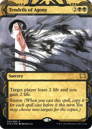 Tendrils of Agony (Foil Etched) [Strixhaven: School of Mages Mystical Archive]