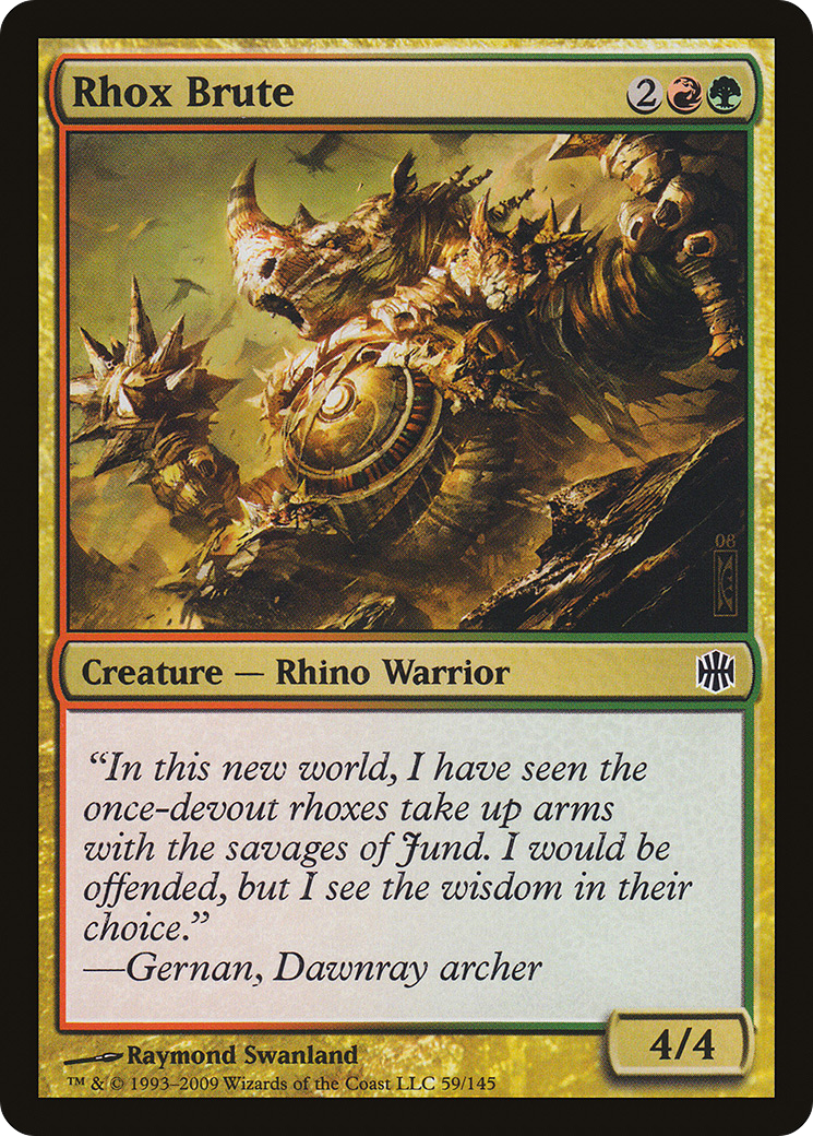 Rhox Brute (ARB-059)  Foil - Alara Reborn
