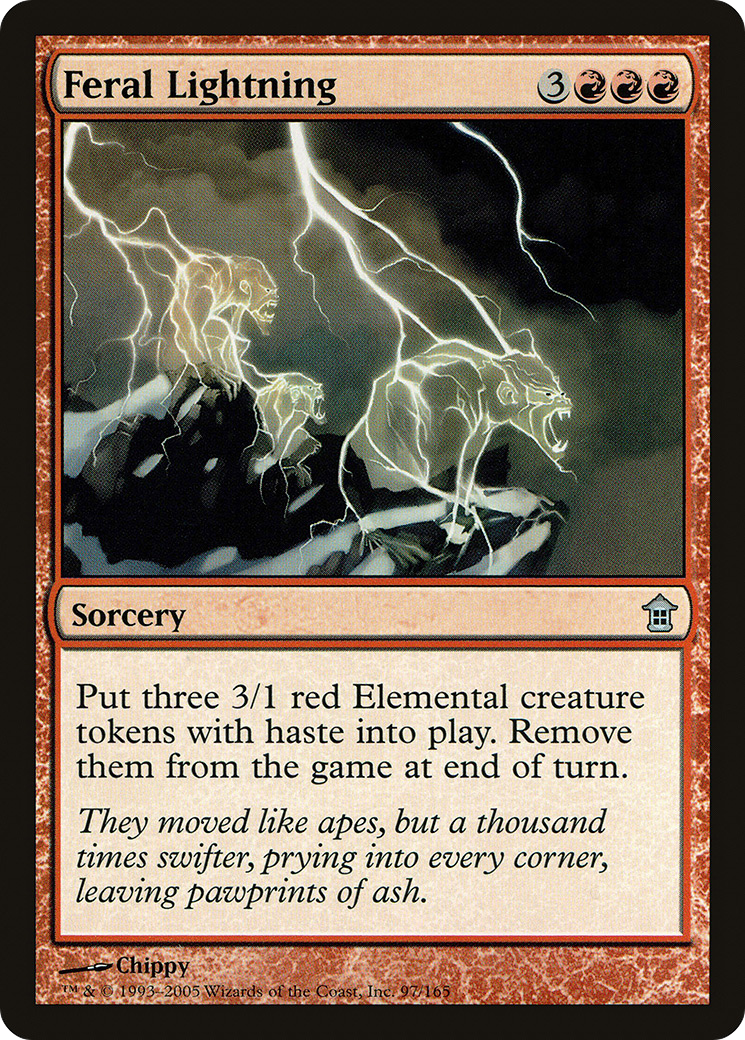 Feral Lightning (SOK-097)  Foil - Saviors of Kamigawa