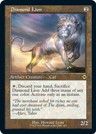 Diamond Lion (Retro Frame) (Foil Etched) (MH2-427)  Foil - Modern Horizons 2