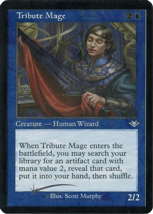 Tribute Mage (Retro Frame) (Foil Etched) (MH1-010)  Foil - Modern Horizons
