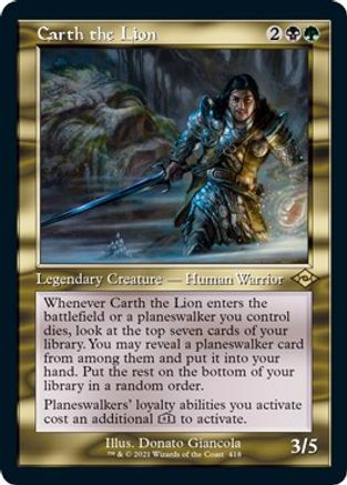 Carth the Lion (Retro Frame) (Foil Etched) (MH2-418)  Foil - Modern Horizons 2
