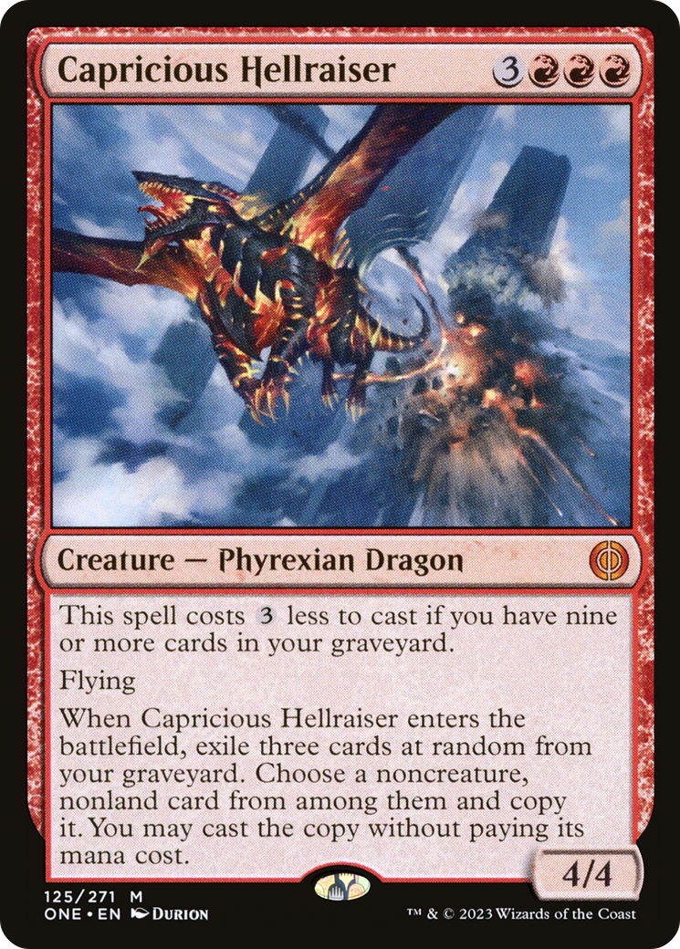 Capricious Hellraiser (ONE-125)  Foil - Phyrexia: All Will Be One